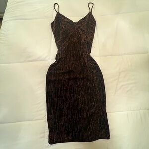 Elegant Black and Gold Women's Dress